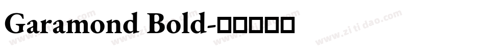 Garamond Bold字体转换